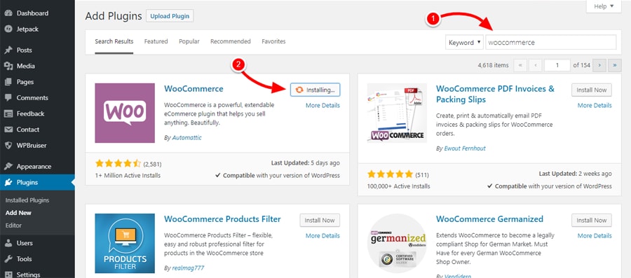 WooCommerce vs Shopify - установка плагина WooCommerce 2 часть