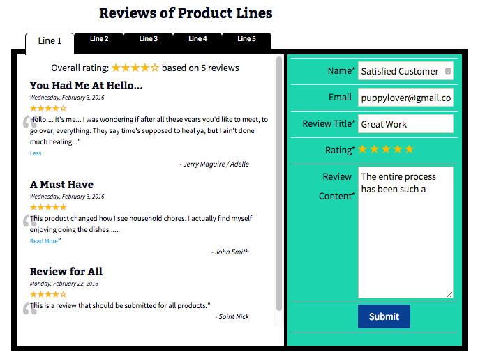 WP Customer Reviews дизайн шаблона